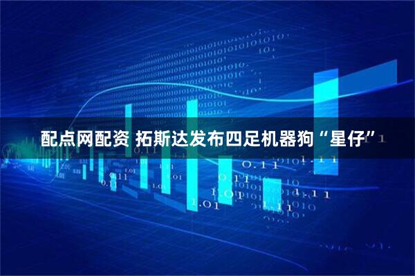 配点网配资 拓斯达发布四足机器狗“星仔”
